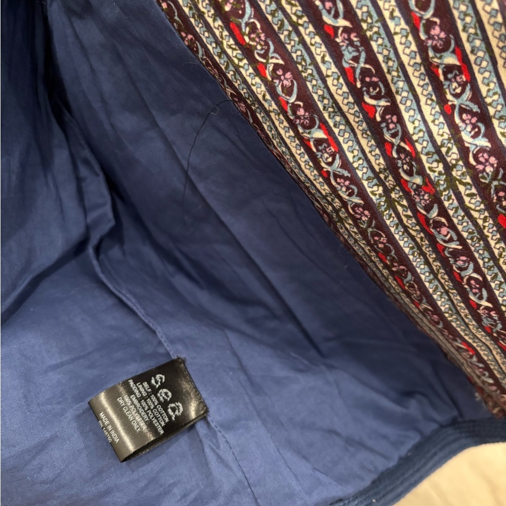 Sea New York blue flower quilted cotton Jacket - Picture 7 of 11